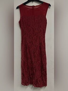 Phistic Womens Riley Sleeveless Burgundy Lace Sheath Dress New With Tags Size 6